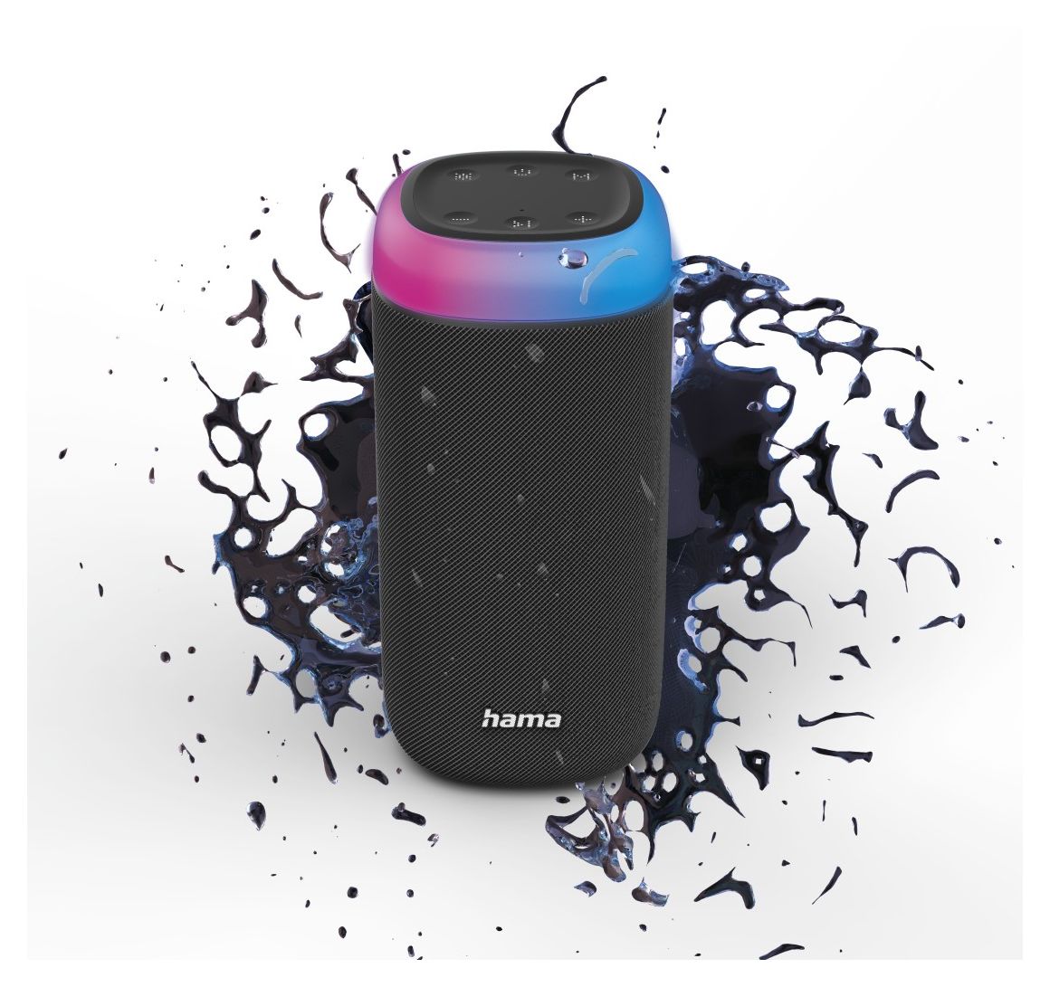 Hama 188228 Shine 2.0 Bluetooth Lautsprecher Spritzwassergeschützt IPX4  (Schwarz) von expert Technomarkt | Lautsprecher