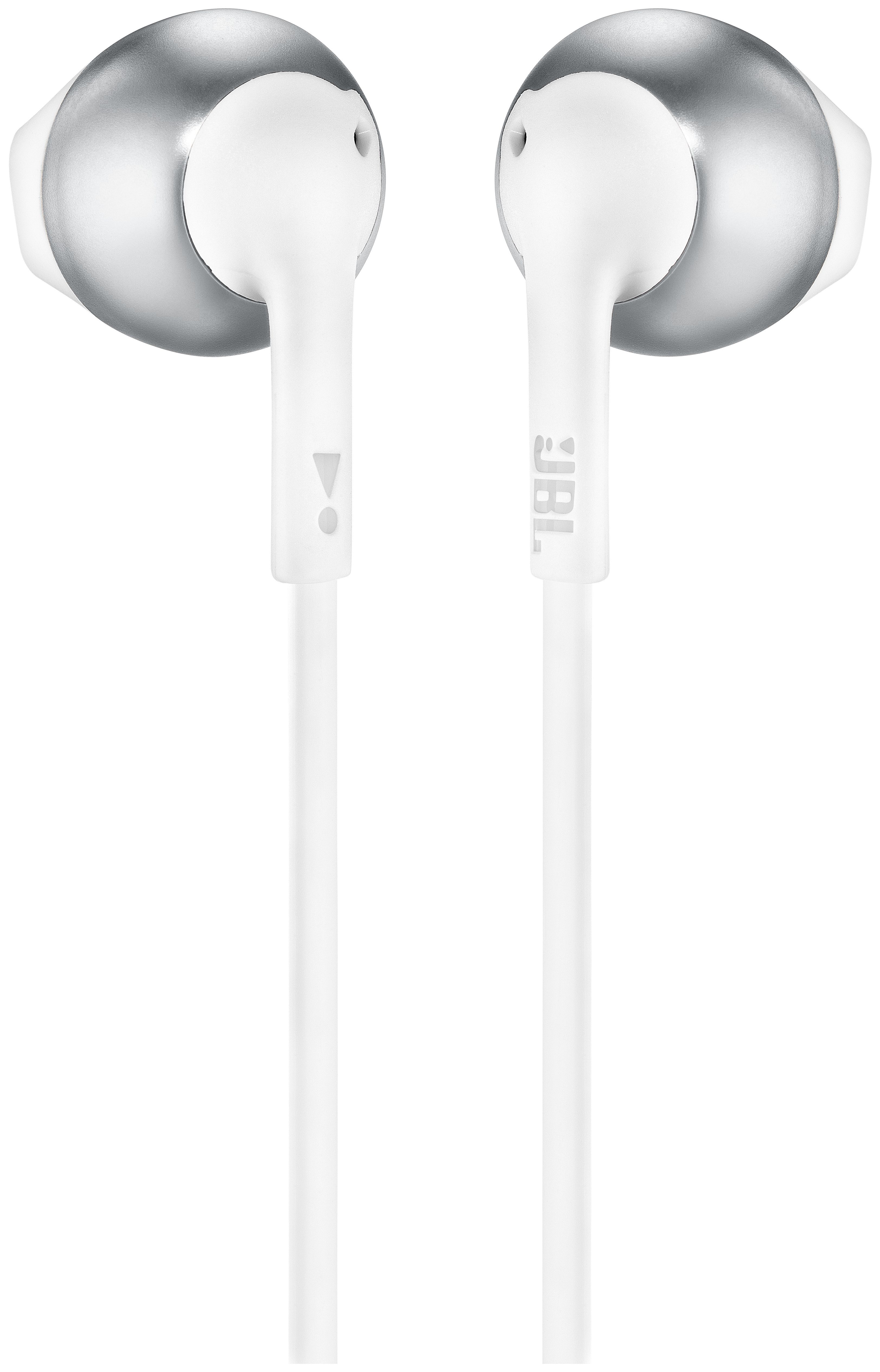 JBL Tune 205 In-Ear 6 expert von Technomarkt Laufzeit Weiß) Kabelgebunden Kopfhörer (Chrom, h