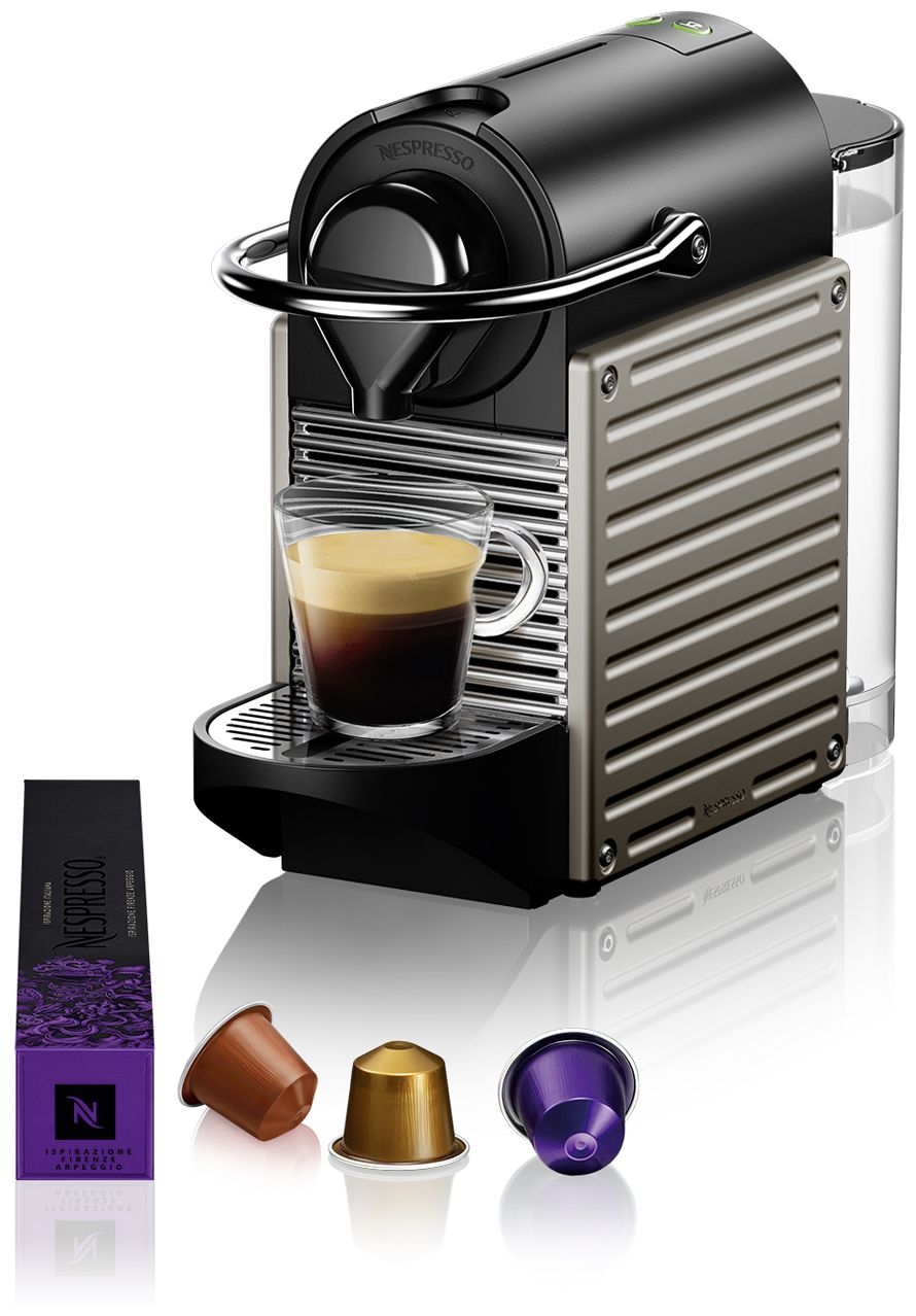 von bar expert Technomarkt Pixie 19 (Titan) 0,7 l Nespresso XN304T Krups Kapselmaschine