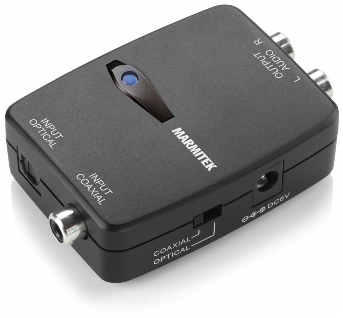 Connect DA21 Audio-Converter digital Toslink oder koaxial > Stereo PCM 2xCinch (Schwarz)