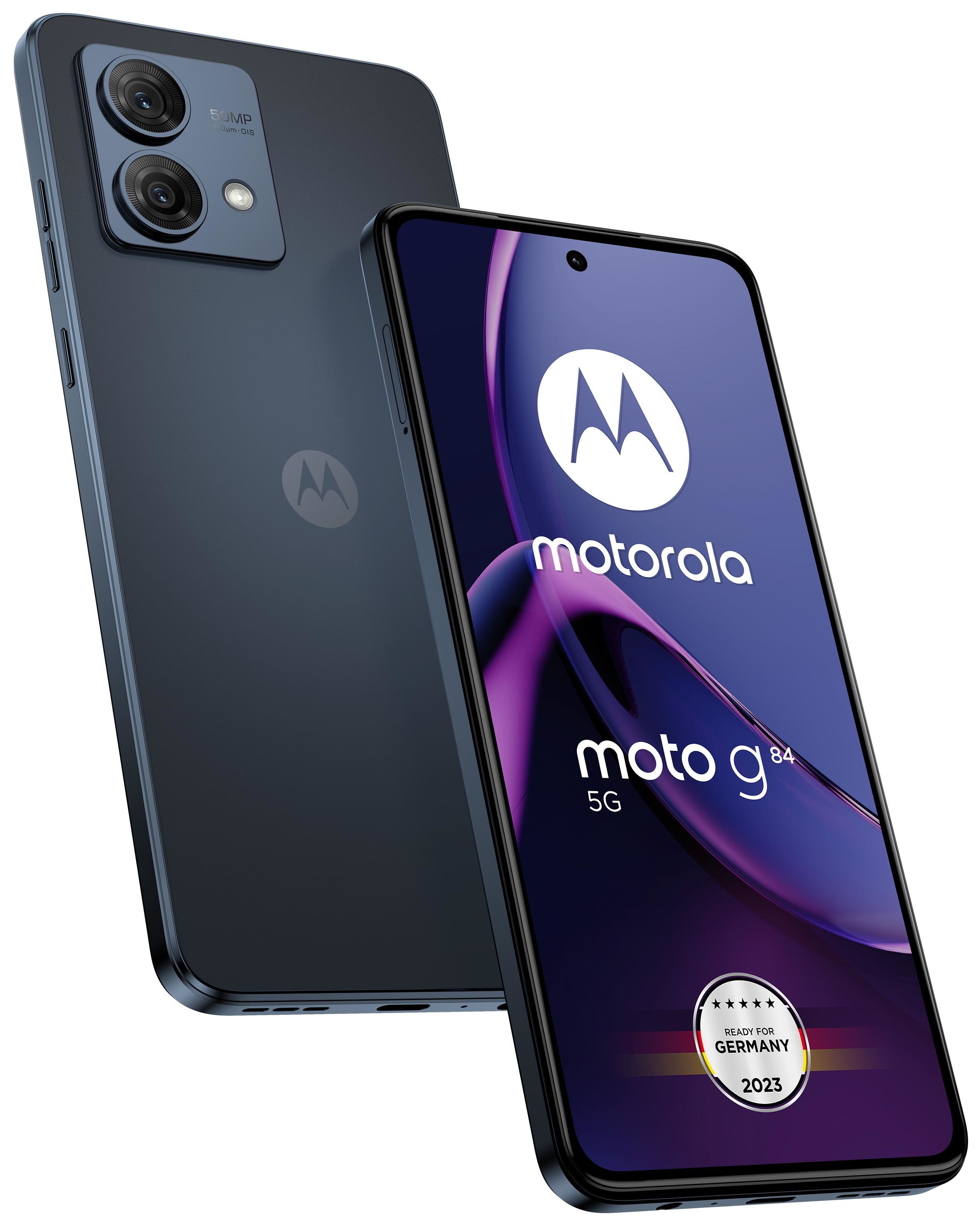 GHz Blue) Smartphone Technomarkt (6.5 5G G84 von Motorola Dual Android 256 (Midnight cm Zoll) MP Moto 50 16,6 expert Kamera Dual 2,2 GB Sim