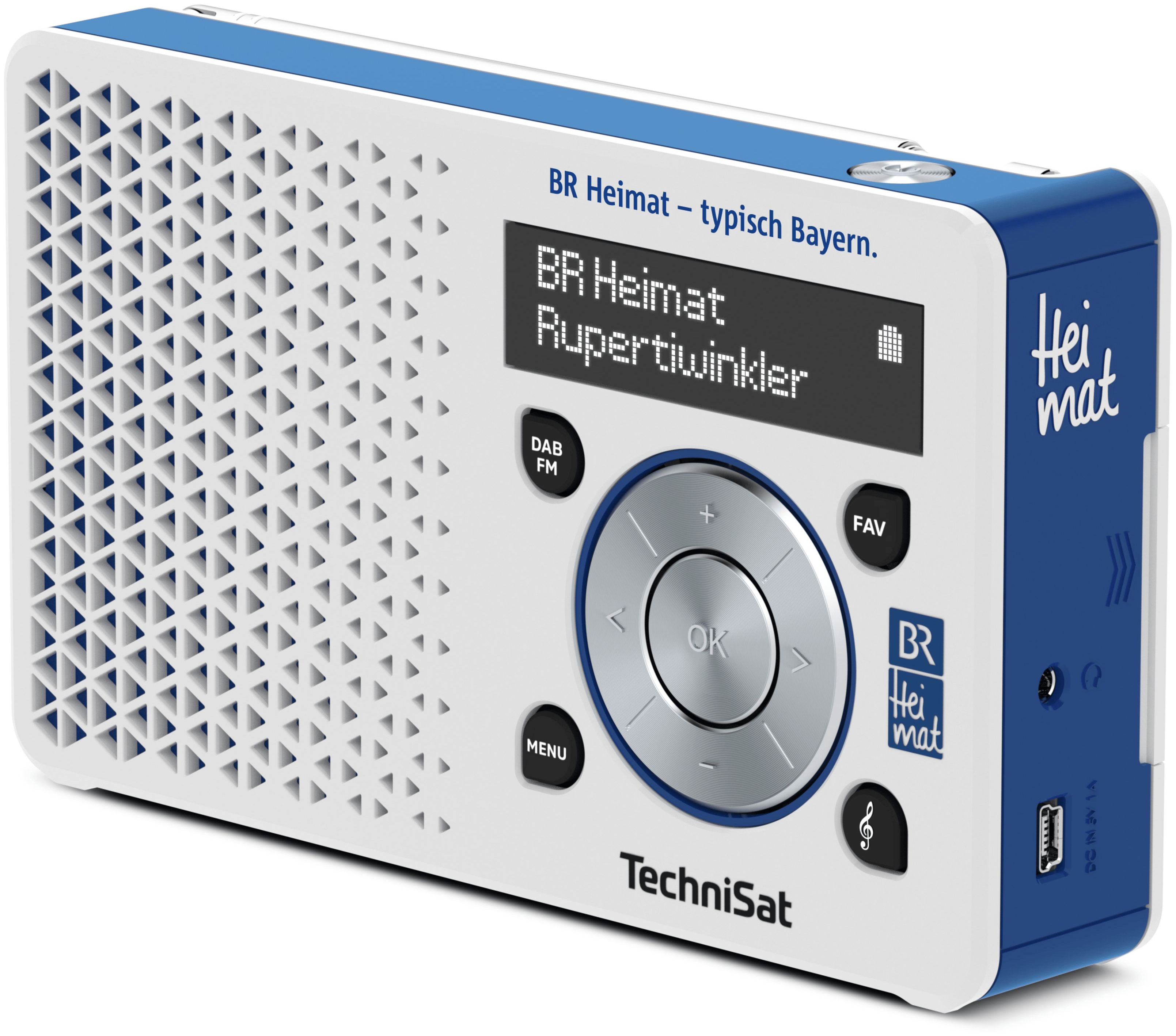 TechniSat DigitRadio1 BR Heimat expert DAB+, Radio Persönlich Edition von Silber) (Blau, FM Technomarkt