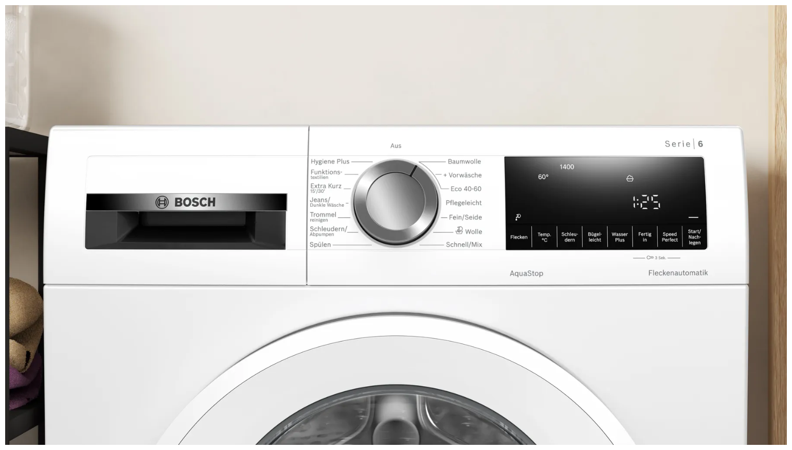 Bosch Serie 6 Frontlader von expert Waschmaschine Technomarkt 1400 EEK: 9 aquaStop kg WGG14409A A U/min