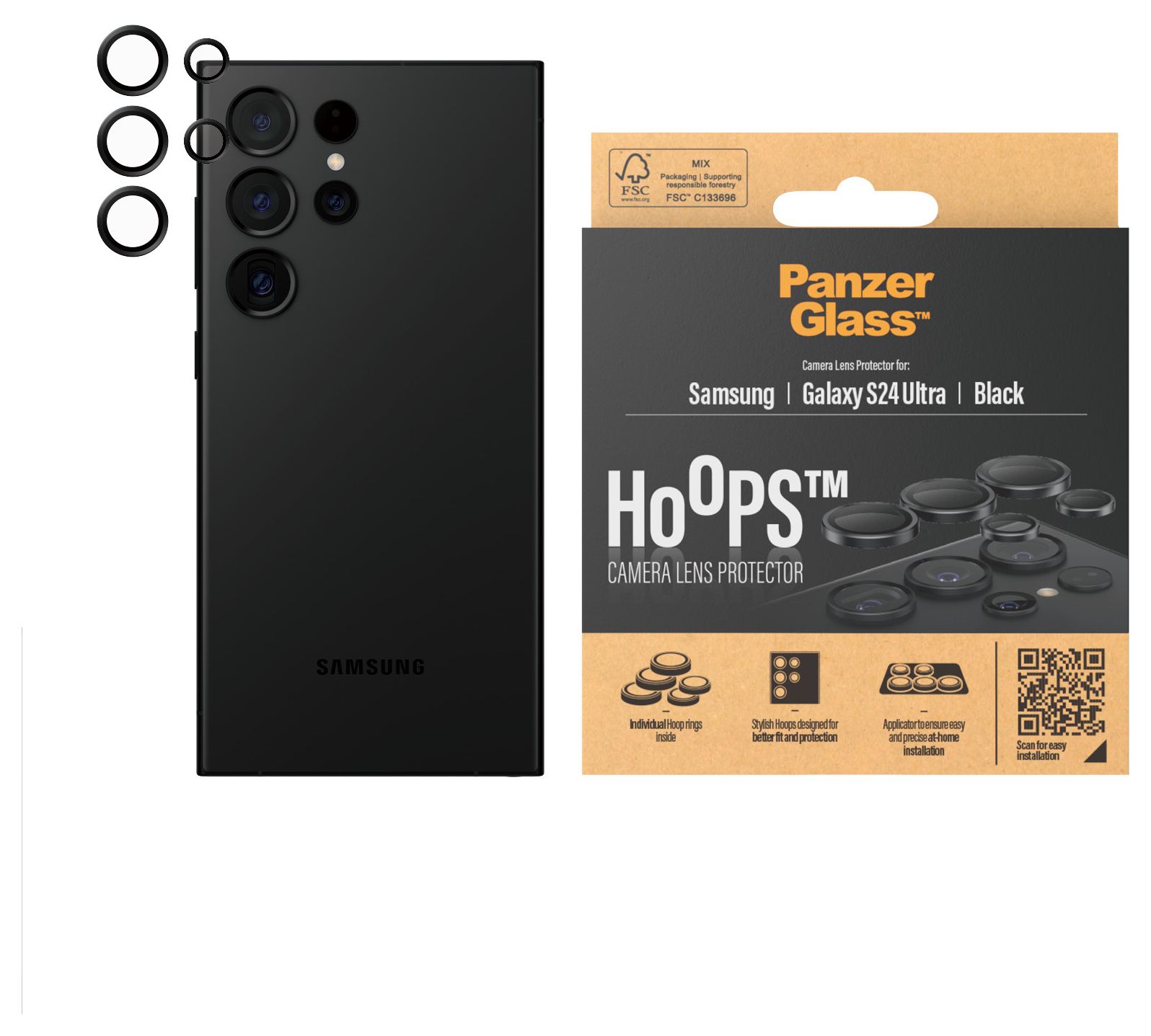 PanzerGlass PanzerGlass® Hoops™ Kameraschutz Samsung Galaxy S24