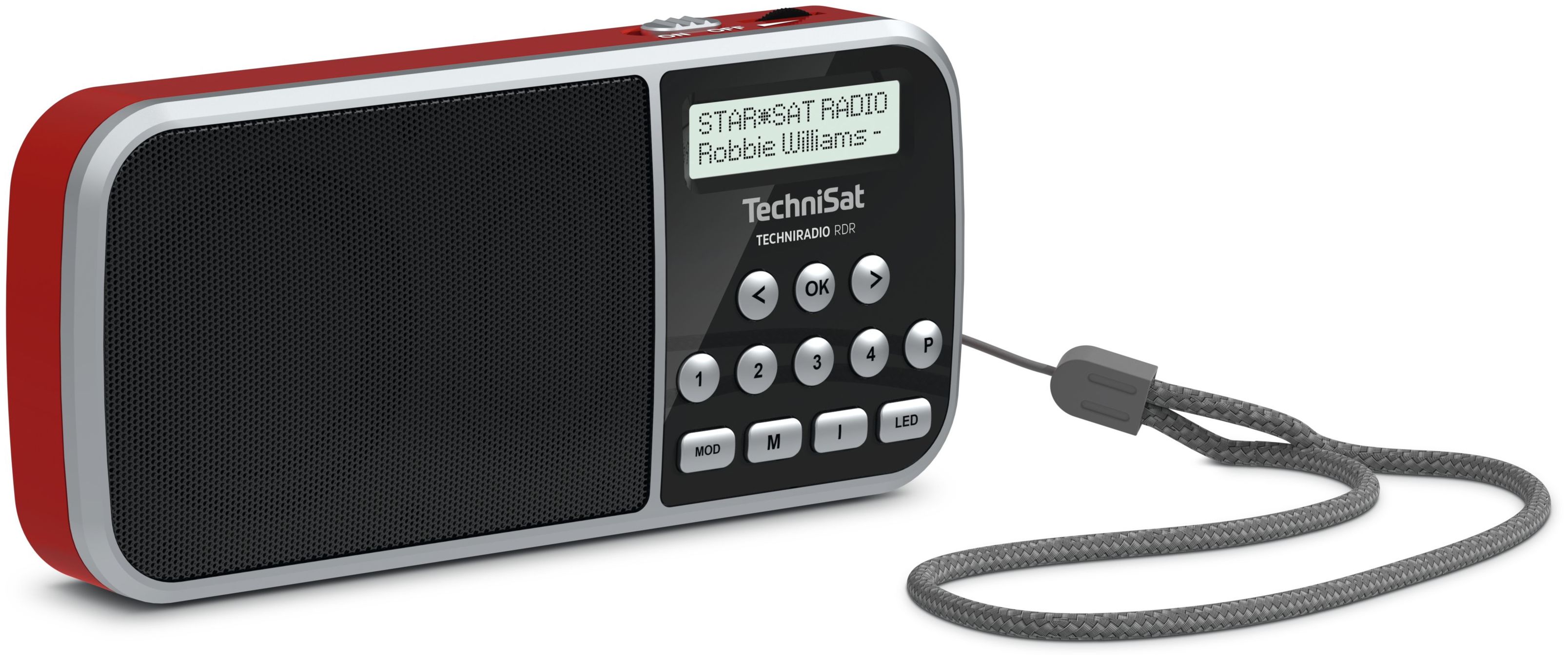 FM TechniRadio Radio Technomarkt Tragbar von DAB+, RDR TechniSat (Rot) expert