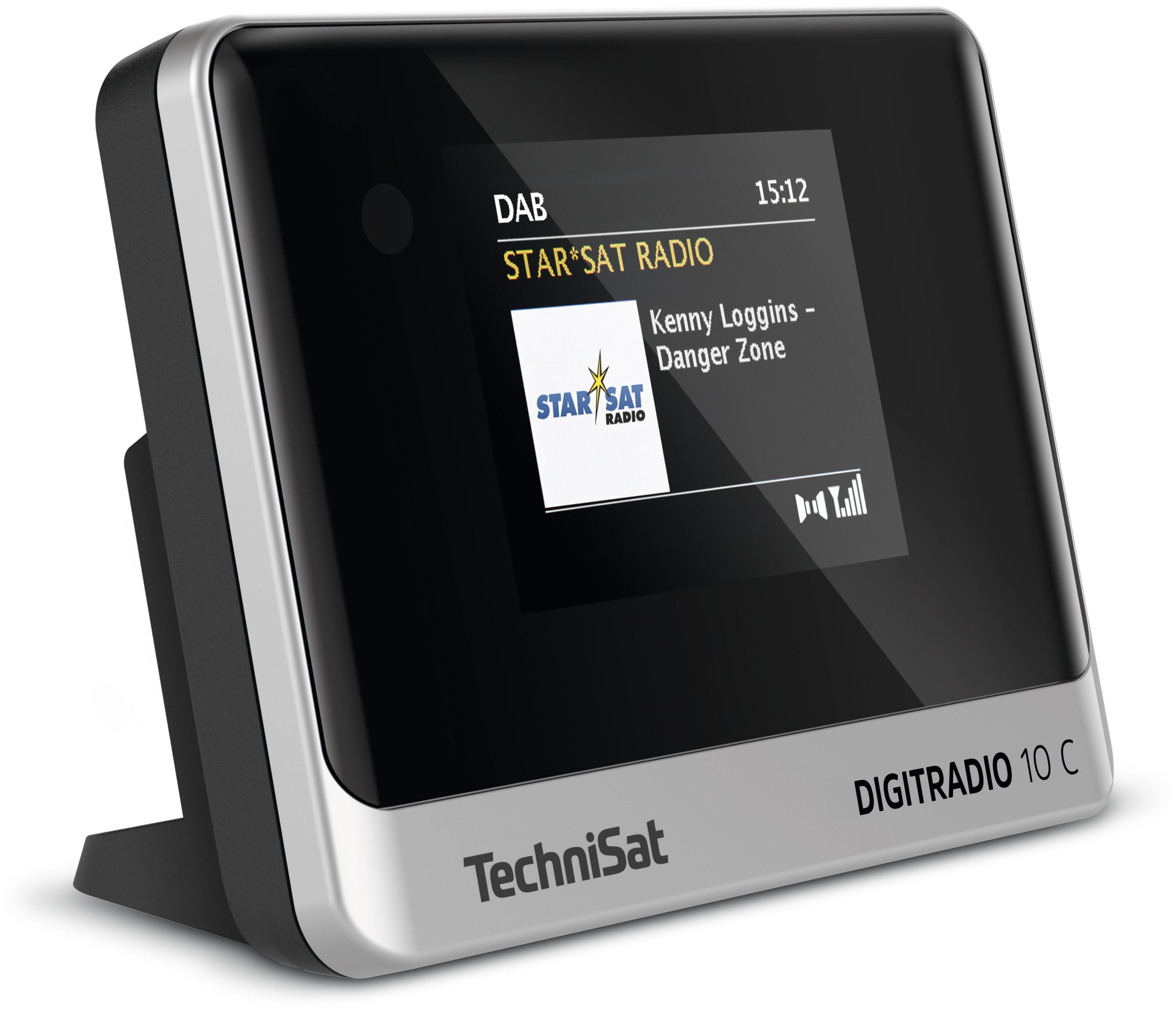 TechniSat DigitRadio 10C Bluetooth DAB+, FM Persönlich Radio (Schwarz,  Silber) von expert Technomarkt