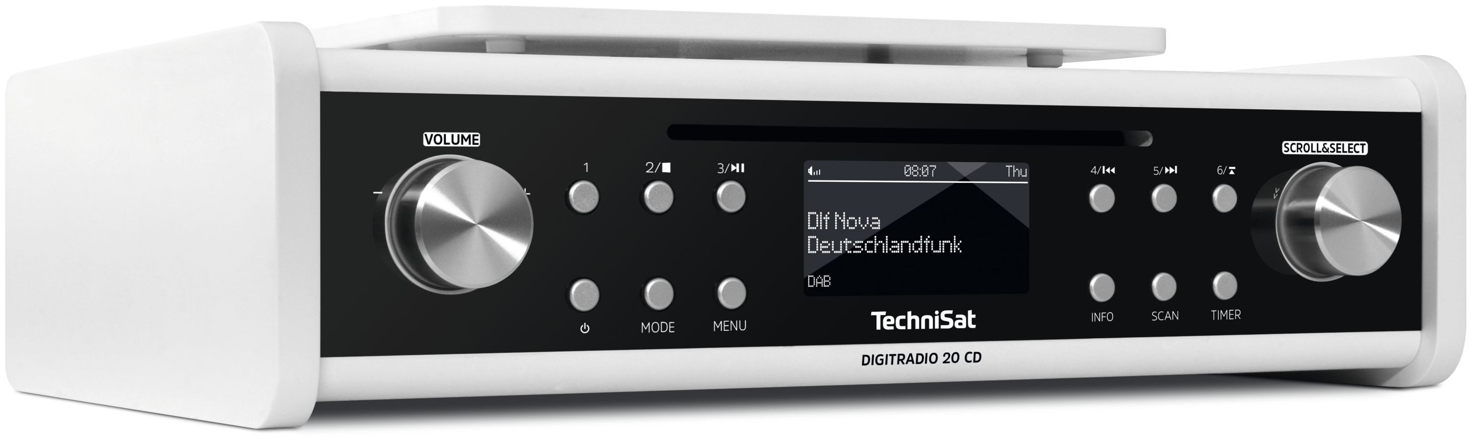 TechniSat DigitRadio 20CD DAB, DAB+, FM, UHF, UKW Persönlich Radio (Weiß)  von expert Technomarkt