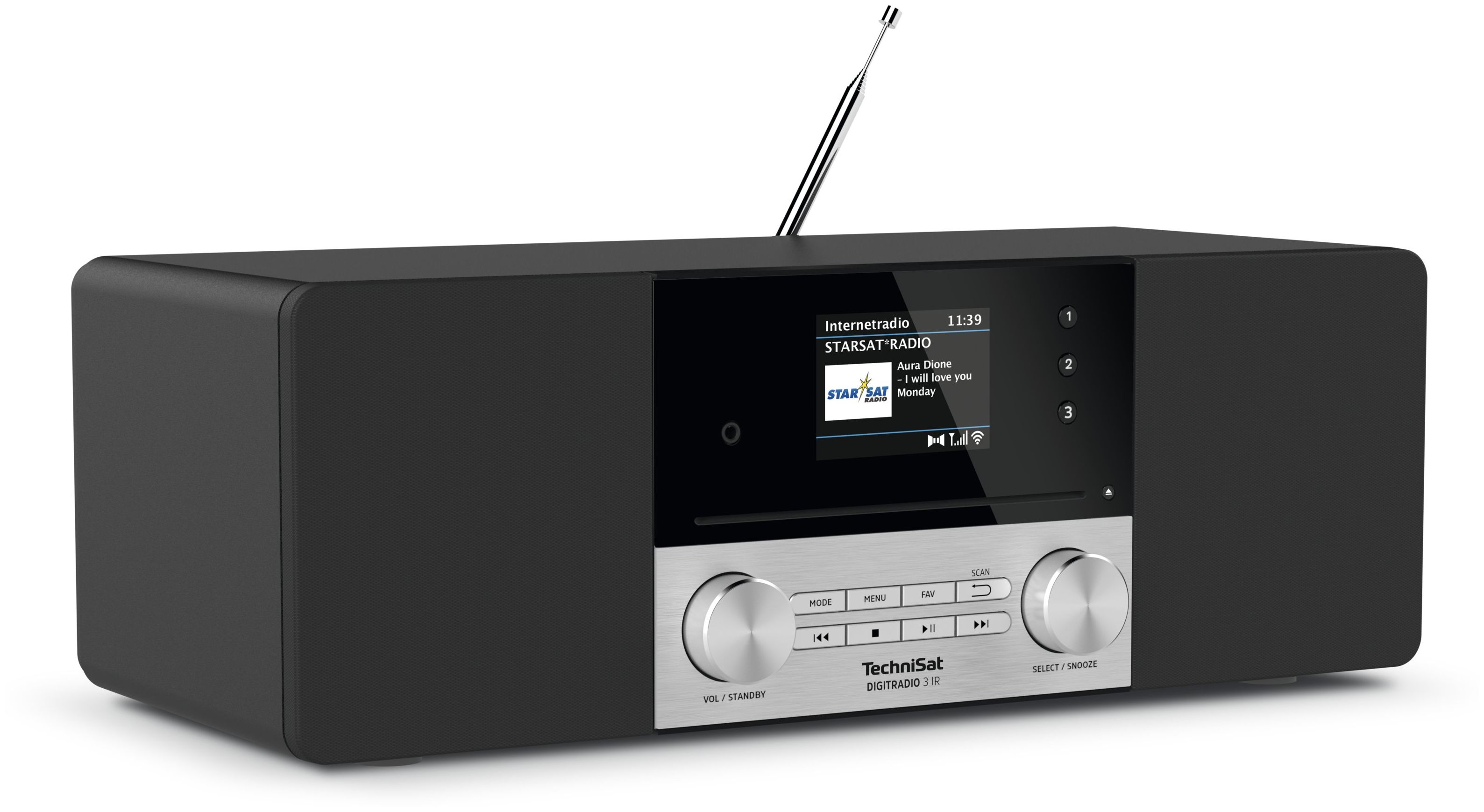 Radio expert Tragbar Technomarkt TechniSat DAB, von 3 Bluetooth (Schwarz, IR DigitRadio FM Silber)