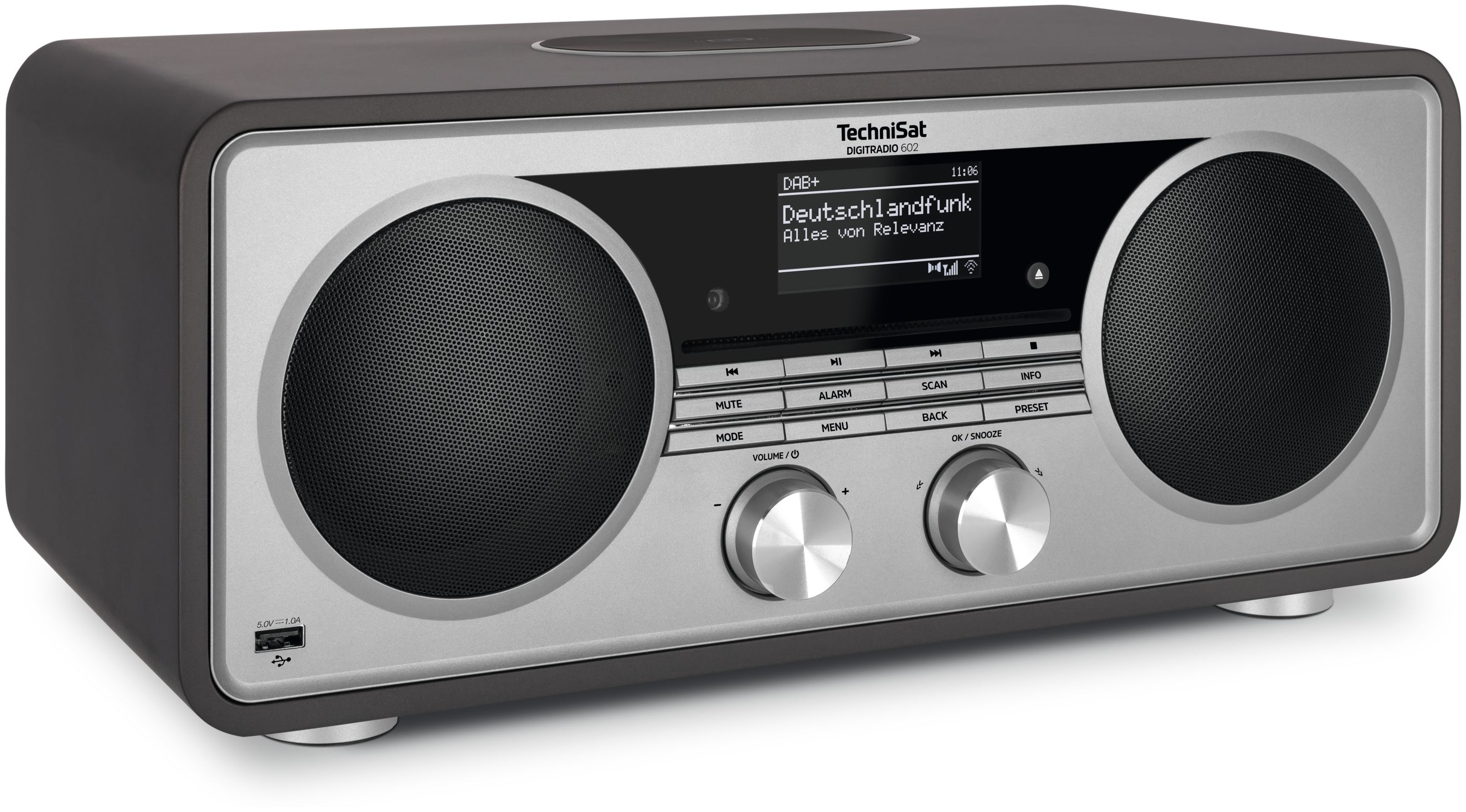 Radio DAB+, Technomarkt FM Bluetooth von expert DigitRadio 602 Silber) (Anthrazit, TechniSat