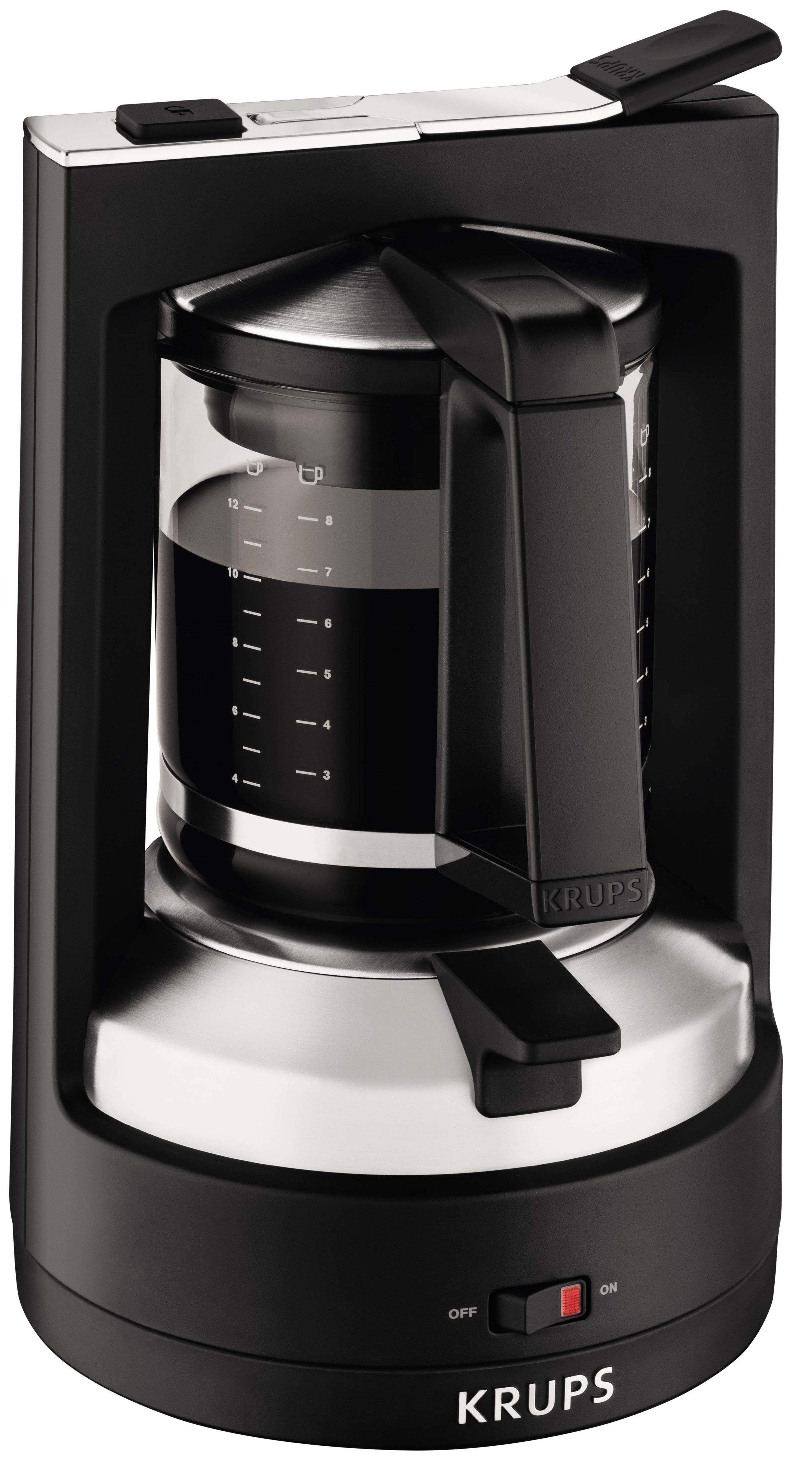 Krups KM4689 T 8.2 Druckbrüh-Automat 12 Tassen Filterkaffeemaschine 1,2 l  (Schwarz) von expert Technomarkt