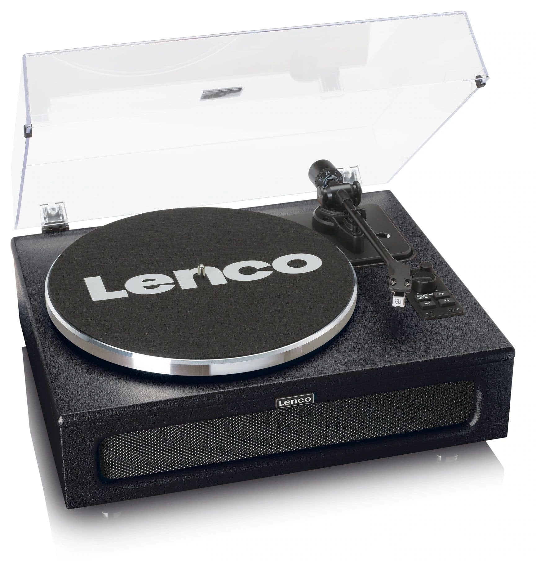 von expert Lenco LS-430 mit Audio-Plattenspieler Technomarkt Riemenantrieb (Schwarz)