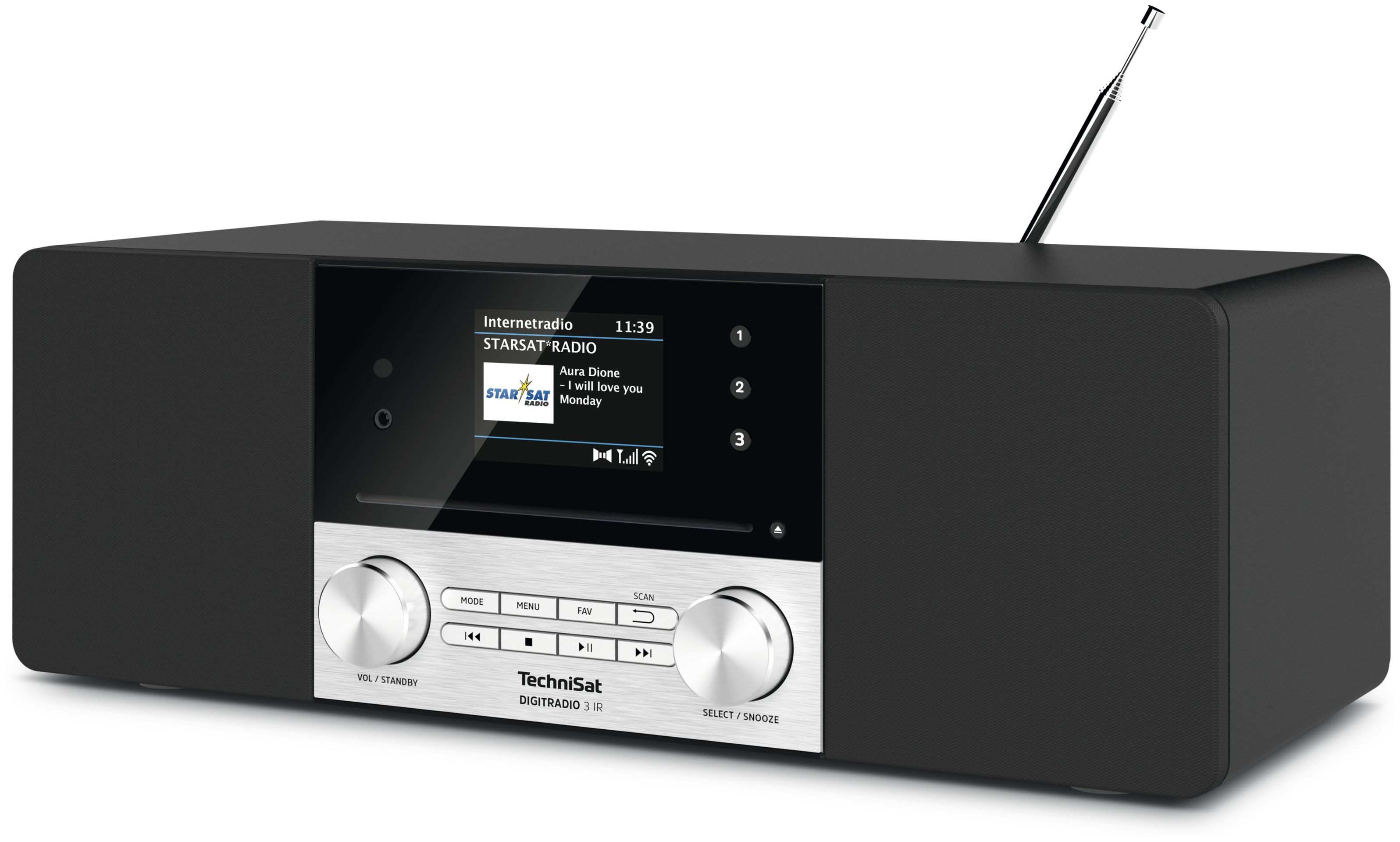 expert TechniSat Bluetooth IR FM 3 Tragbar von (Schwarz, DigitRadio DAB, Radio Silber) Technomarkt