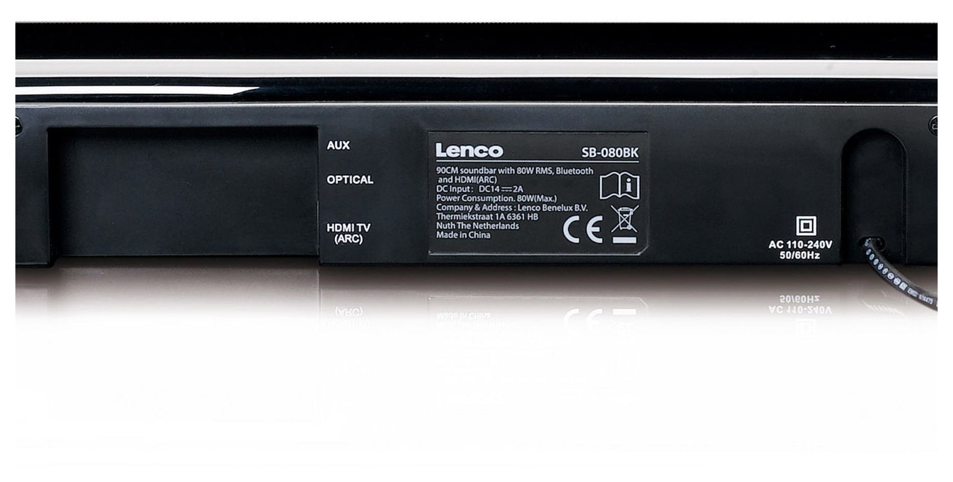 Lenco Soundbar (Schwarz) von Kanäle SB-080 W Technomarkt expert 2.1 80