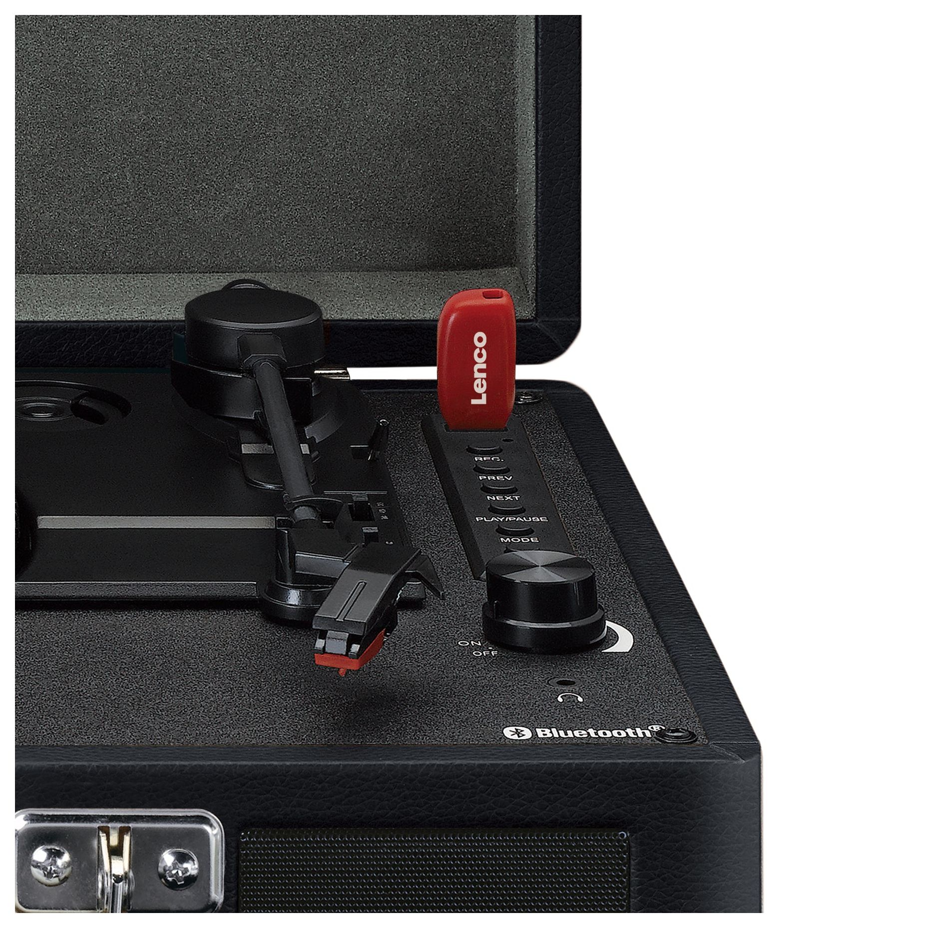 Lenco TT-115 Audio-Plattenspieler mit expert von Technomarkt Riemenantrieb (Schwarz)