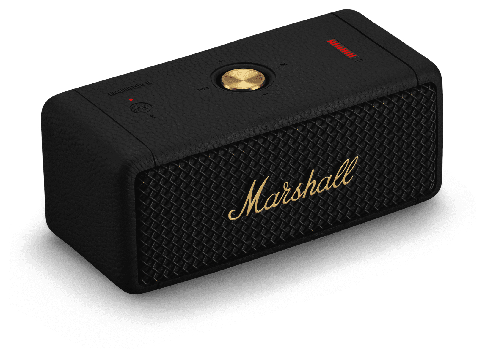 Marshall Emberton II Bluetooth Lautsprecher Schmutzabweisend,  Staubresistent, Regensicher, Wasserfest IP67 (Schwarz, Messing) von expert  Technomarkt