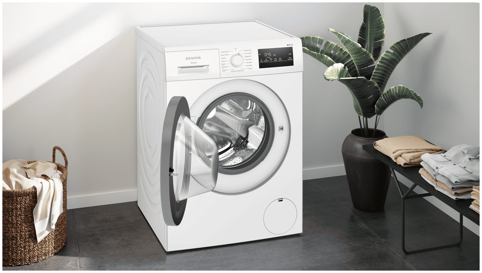 Siemens iQ300 WM14N127 8 kg von U/min Frontlader Technomarkt AutoClean EEK: A expert aquaStop Waschmaschine 1400