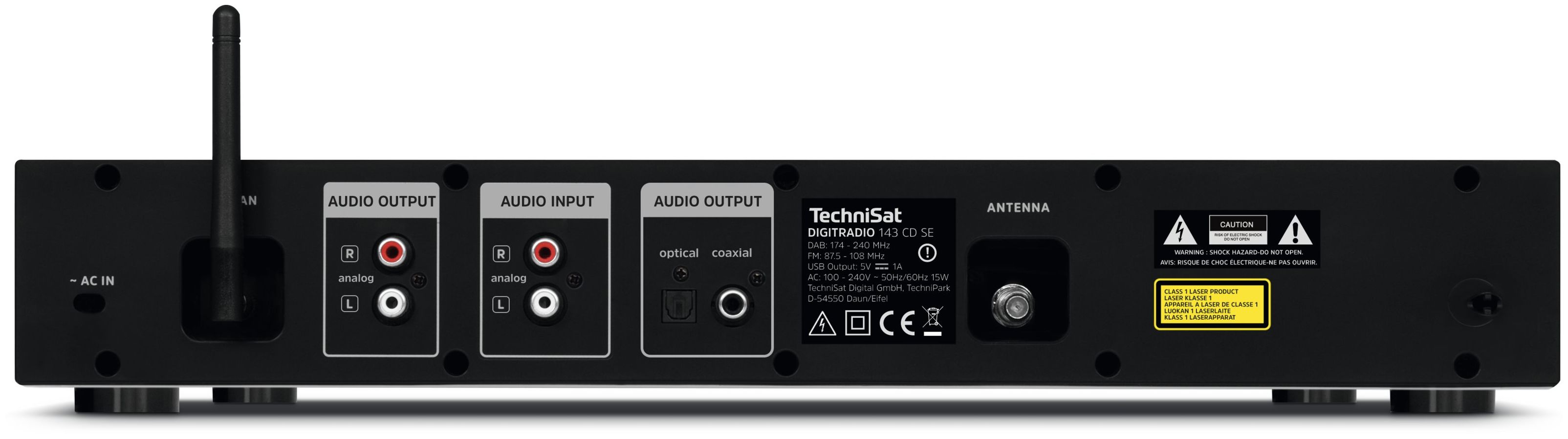 TechniSat von Bluetooth expert Technomarkt DigitRadio 143 FM DAB+, Radio Internet (Schwarz)