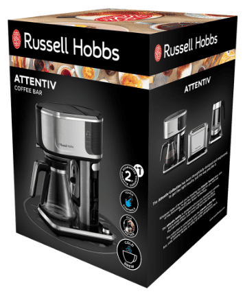 Russell Hobbs 26230-56 Attentiv Coffee Bar 15 Tassen Filterkaffeemaschine  (Satinierter Stahl) von expert Technomarkt