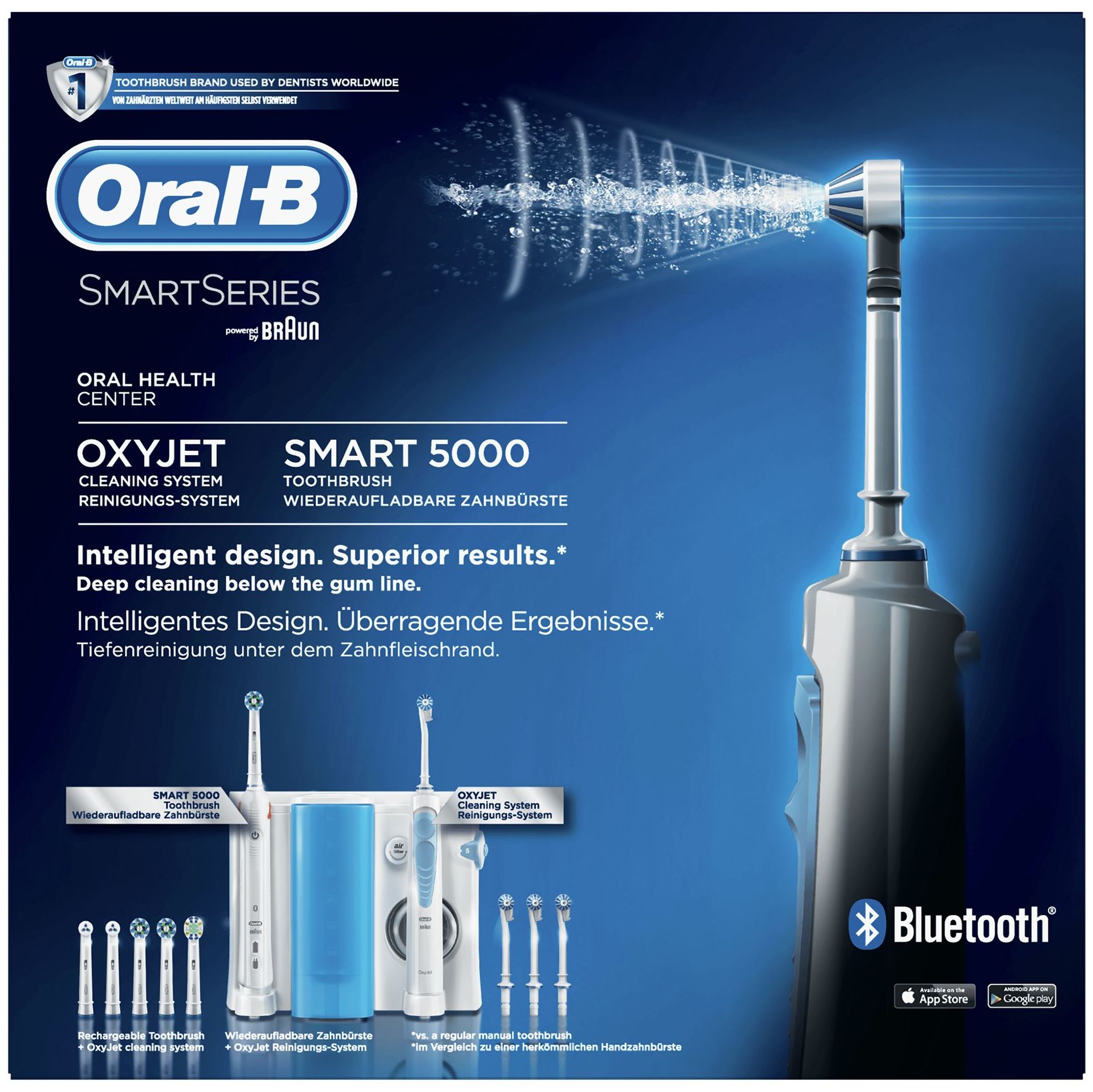 Oral-B SmartSeries Center OxyJet Smart 5000 Rotierende-vibrierende  Zahnbürste für Erwachsene von expert Technomarkt