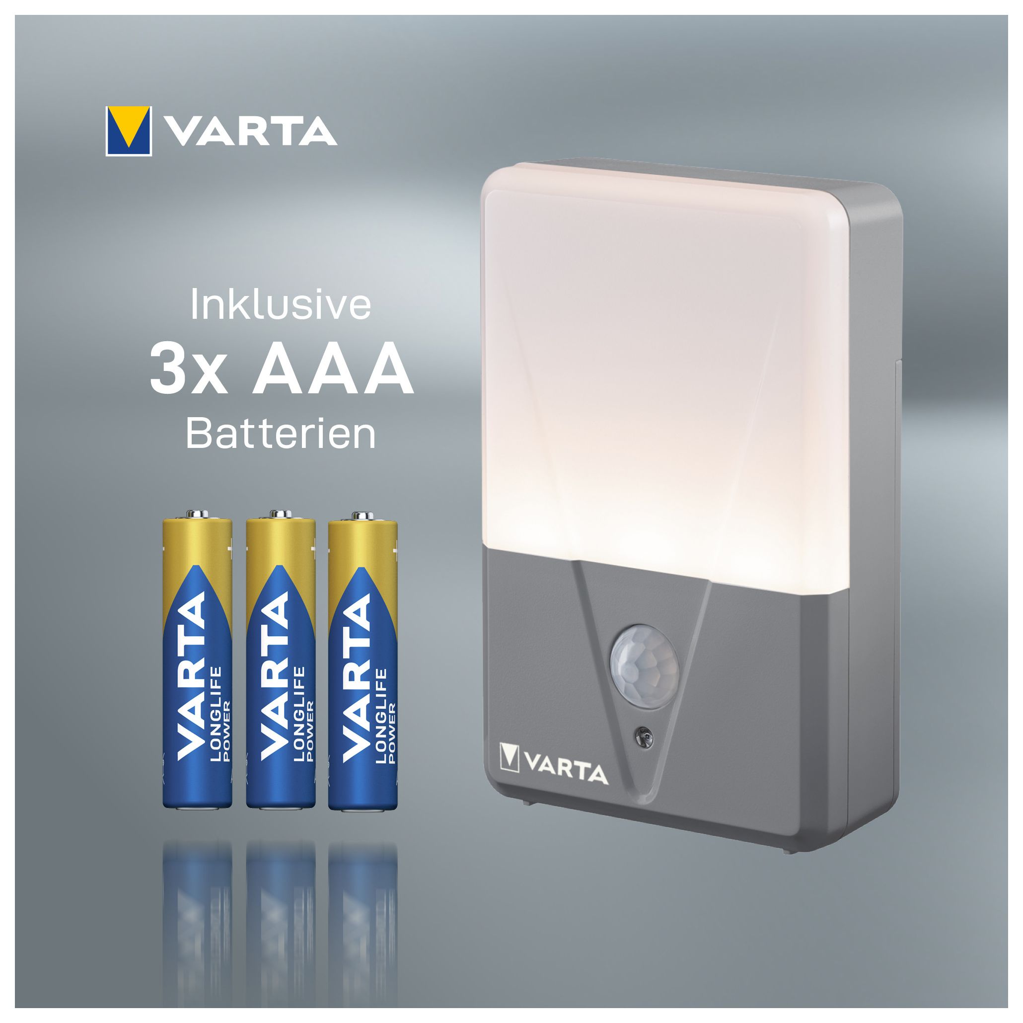 Varta Motion Sensor Outdoor Light LED Wandbeleuchtung für den Außenbereich Warmweiß Batterie