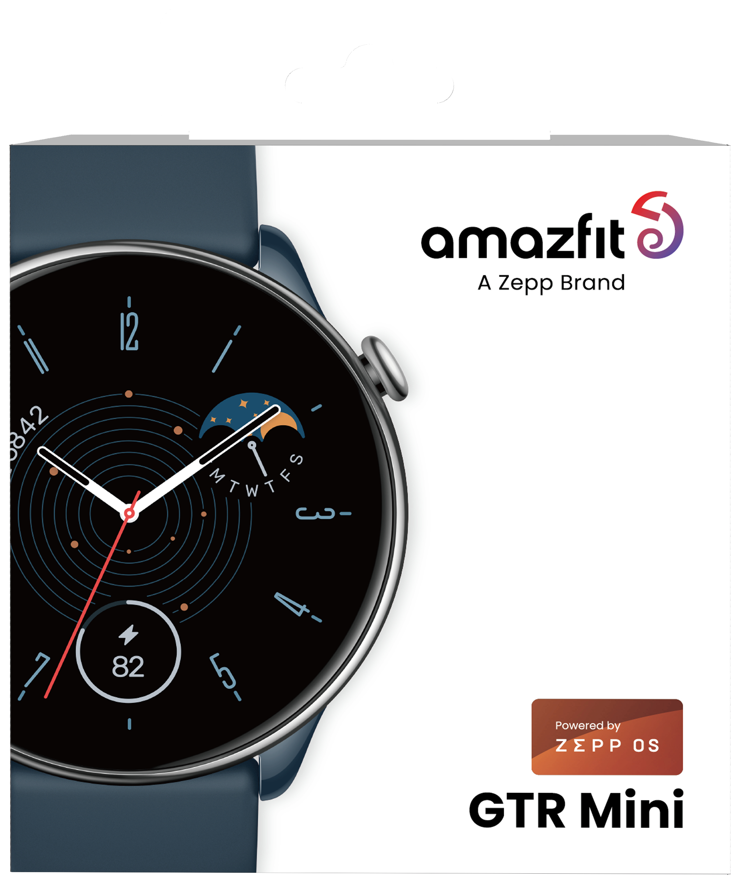 Amazfit GTR Mini Digital 42 mm Smartwatch Rund 326 ppi (Blau, Silber) von  expert Technomarkt