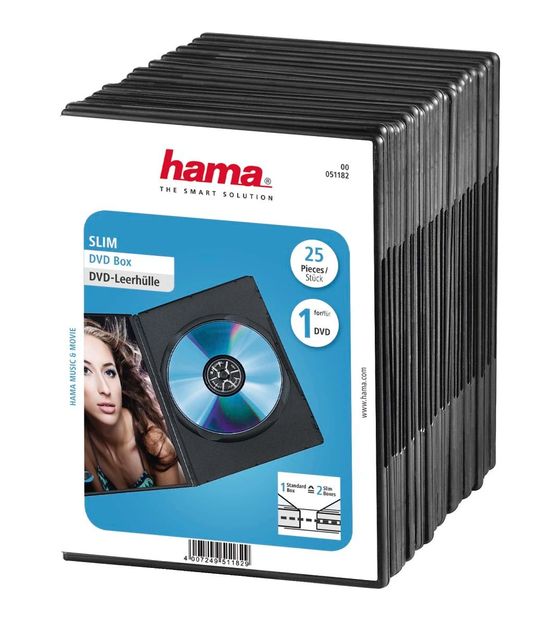 Hama DVD Slim Box 25, Black f&uuml;r 19,49 Euro