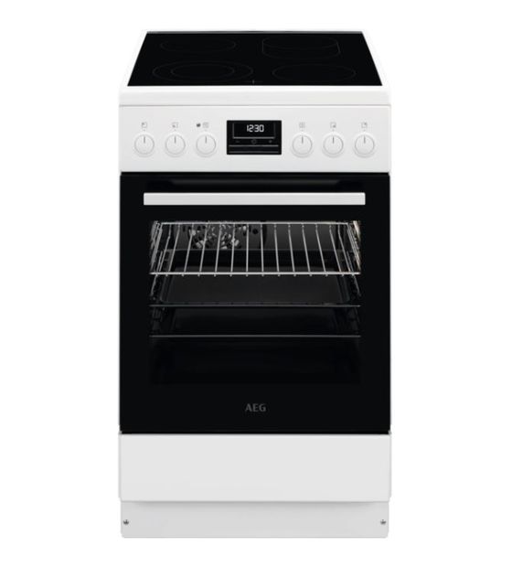 AEG CCB5449BBW Freistehender Herd Elektro normal mit Glaskeramik Kochfeld f&uuml;r 640,00 Euro