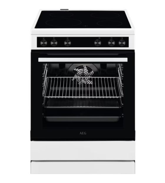 AEG CCB6206ABW Freistehender Herd Elektro groß mit Glaskeramik Kochfeld f&uuml;r 529,00 Euro