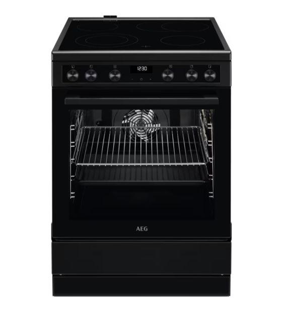 AEG CCB6446BBB Freistehender Herd Elektro groß mit Glaskeramik Kochfeld f&uuml;r 599,00 Euro