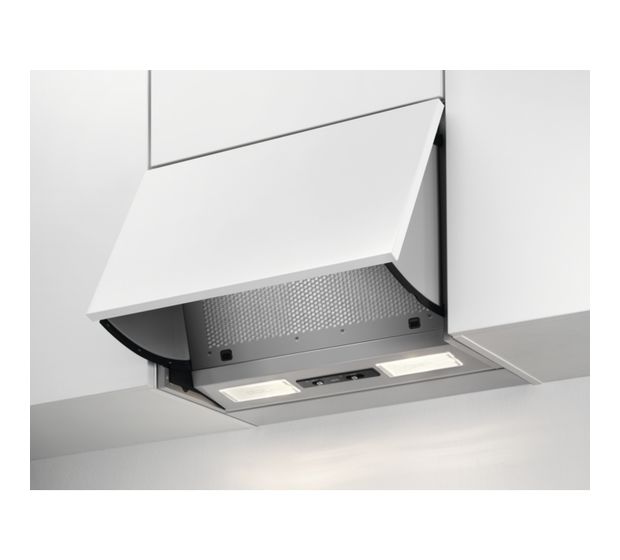 AEG DEB1621S Abluft/Umluft Dunstabzugshaube/Esse Einbau 60 cm (Grau) f&uuml;r 169,99 Euro