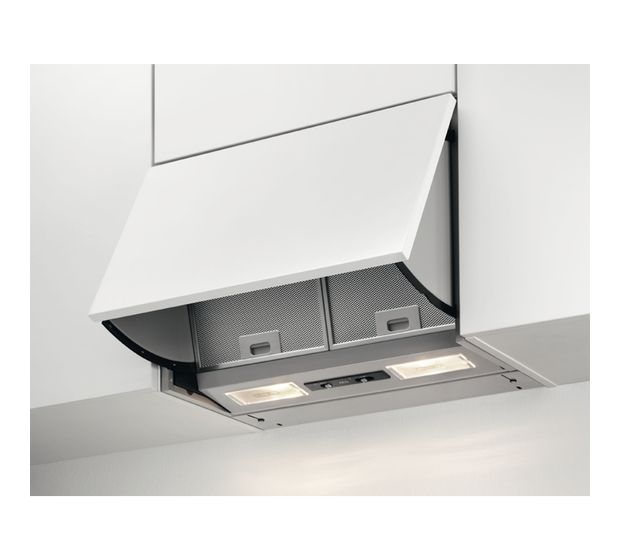 AEG DEB2631S Abluft/Umluft Dunstabzugshaube/Esse Einbau 60 cm (Silber) f&uuml;r 238,99 Euro
