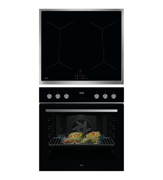 AEG EX32INDT2 (OU5AE22AB + OIX64A00XB) Herdset groß AutoClean mit 60 cm Induktions Kochfeld f&uuml;r 969,00 Euro