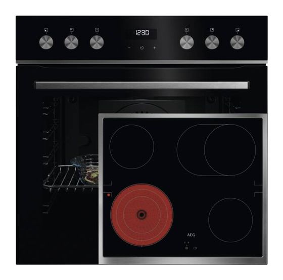 AEG FHHS25B02 (OU5PE40SK + TA64RAS6XB) Herdset groß AutoClean mit 60 cm Glaskeramik Kochfeld f&uuml;r 737,00 Euro