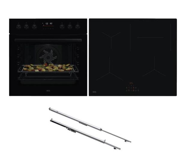 AEG FXHS25B67 (OU5PE40AK+TX64IC00CT+TR1LFV) Herdset groß AutoClean mit 60 cm Induktions Kochfeld f&uuml;r 1.449,00 Euro