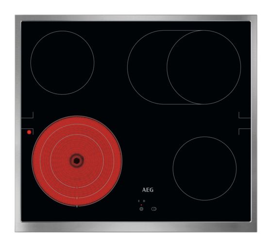 AEG TA64RA07XB herdgebundenes 60 cm Glaskeramik Kochfeld/Herdplatte 4 Zone(n) f&uuml;r 279,99 Euro