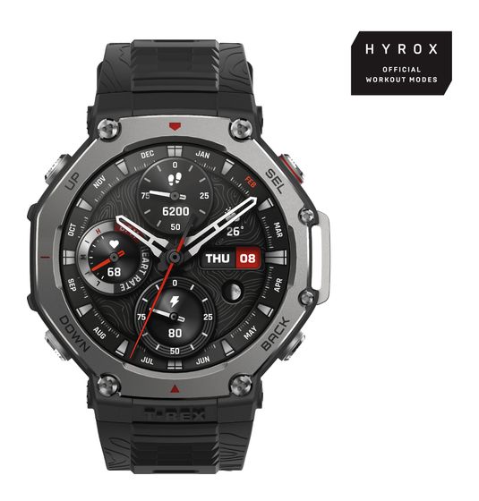 Amazfit T-Rex 3 Digital 48.5 mm  Smartwatch Rund 326 ppi  (Schwarz) f&uuml;r 234,99 Euro