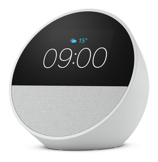 Amazon Echo Spot (2024) Wlan Lautsprecher mit Bluetooth Amazon Alexa  (Weiß) f&uuml;r 94,99 Euro