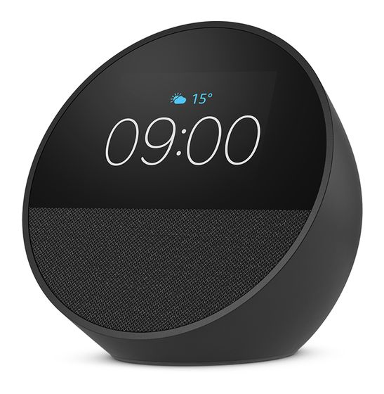 Amazon Echo Spot (2024) Wlan Lautsprecher mit Bluetooth Amazon Alexa  (Schwarz) f&uuml;r 94,99 Euro