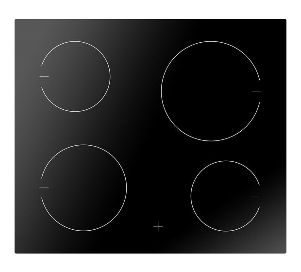 Amica EC744000C herdgebundenes 60 cm Glaskeramik Kochfeld/Herdplatte 4 Zone(n) f&uuml;r 172,99 Euro