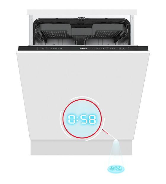 Amica EGSPV594300 60 cm Geschirrspüler vollintegriert (ohne Front) Sehr leise 14 Maßgedecke f&uuml;r 618,00 Euro