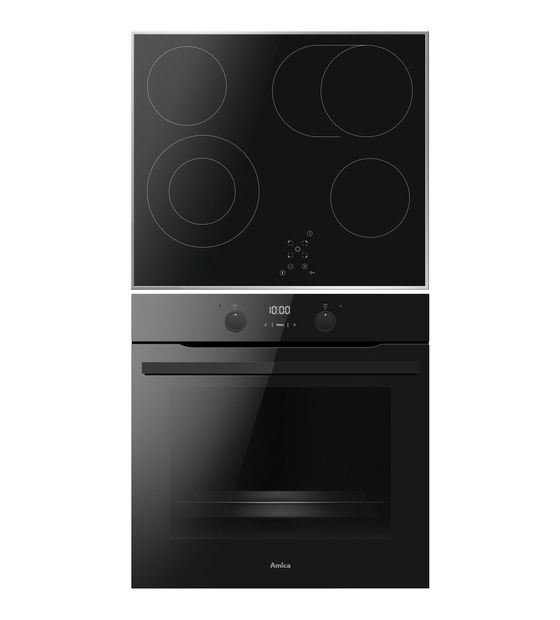 Amica EHBCX954200E Flex Backofen-Set maxi AutoClean EasyClean mit autarkem 60 cm Glaskeramik Kochfeld f&uuml;r 899,00 Euro