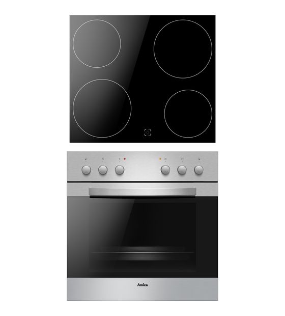 Amica EHC12516E Herdset normal mit 60 cm Glaskeramik Kochfeld f&uuml;r 357,00 Euro