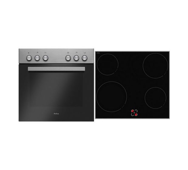 Amica EHC933021E Herdset normal AutoClean mit 60 cm Glaskeramik Kochfeld f&uuml;r 419,00 Euro