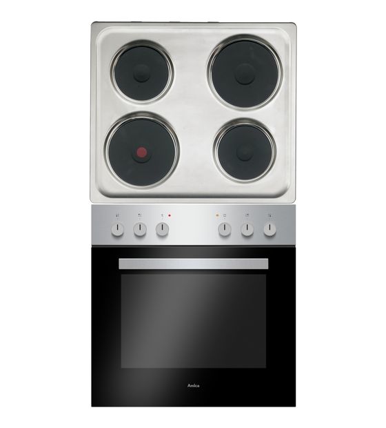 Amica EHE932000E Herdset groß AutoClean mit 60 cm Gußkochplatte Kochfeld f&uuml;r 394,00 Euro