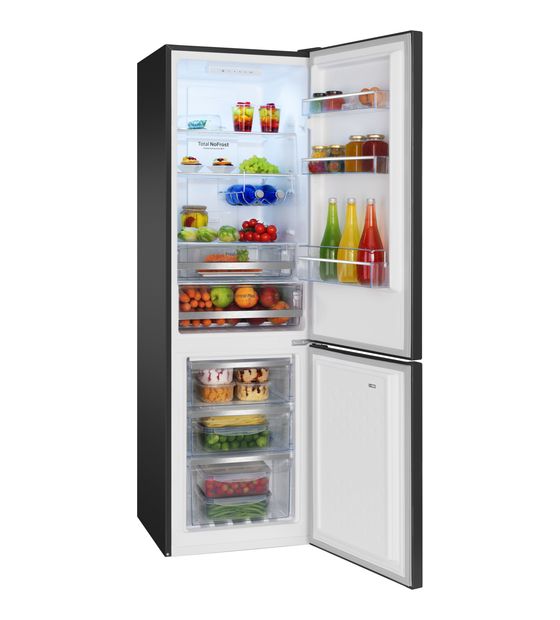 Amica KGC15495 S 180 l / 70 l Kühl-Gefrierkombi freistehend NoFrost 201 kWh Jahr  (Edelstahl) f&uuml;r 451,00 Euro
