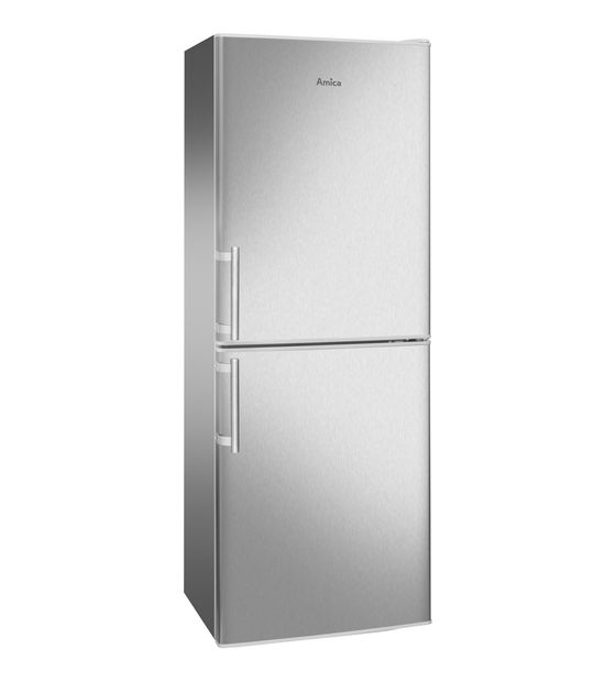 Amica KGC384110E 93 l / 45 l Kühl-Gefrierkombi freistehend 118 kWh Jahr  (Edelstahl) f&uuml;r 342,00 Euro