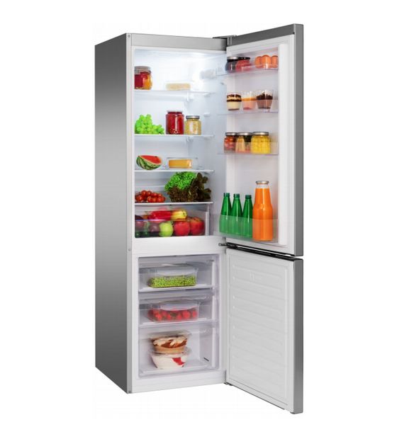 Amica KGCL387115E 183 l / 84 l Kühl-Gefrierkombi freistehend 222 kWh Jahr  (Edelstahl) f&uuml;r 378,00 Euro