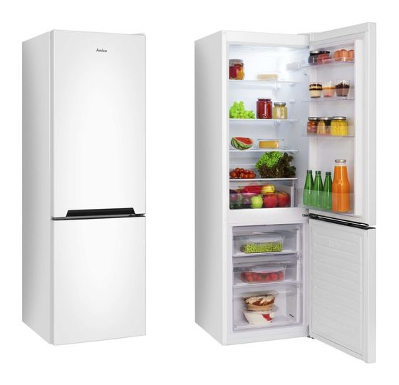 Amica KGCL387115W 183 l / 84 l Kühl-Gefrierkombi freistehend 222 kWh Jahr  (Weiß) f&uuml;r 366,00 Euro
