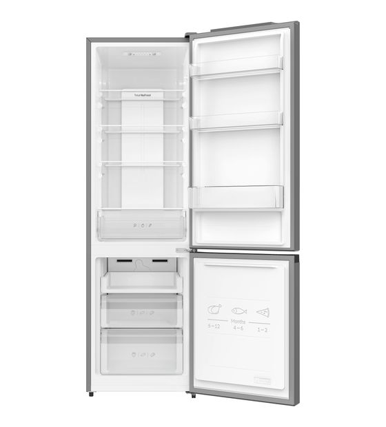 Amica KGCN387135E 191 l / 71 l Kühl-Gefrierkombi freistehend NoFrost 219,4 kWh Jahr  (Edelstahl) f&uuml;r 436,00 Euro
