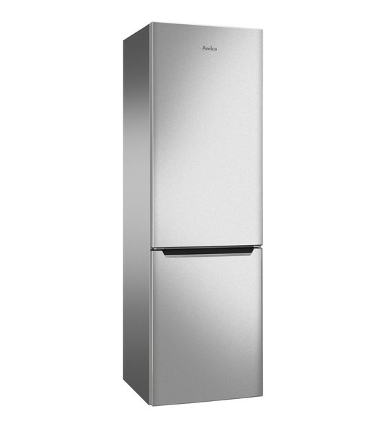 Amica KGCN388140E 180 l / 70 l Kühl-Gefrierkombi freistehend NoFrost 174 kWh Jahr  (Edelstahl) f&uuml;r 469,00 Euro